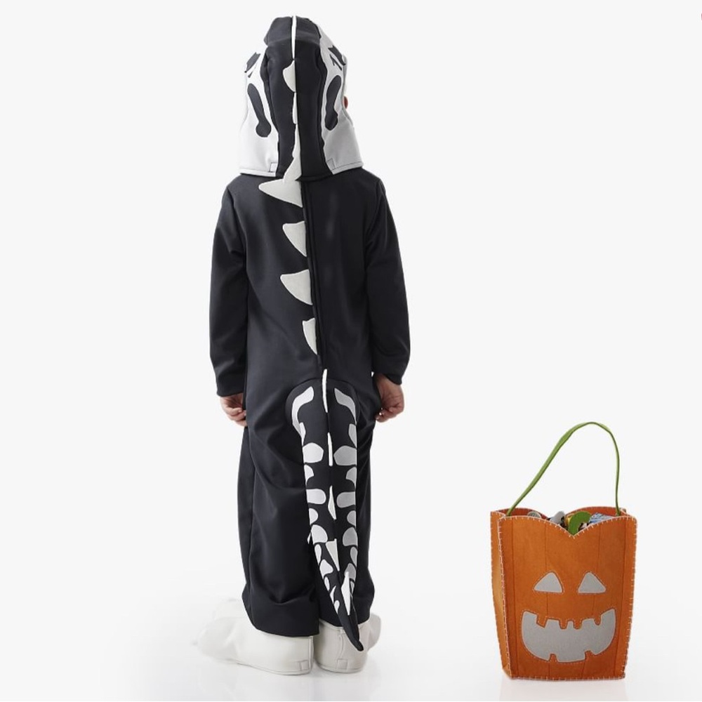 Pottery Barn ADULT Dino Skeleton Jumpsuit Costume - Picture 2 of 4